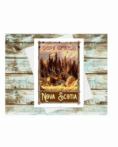 Set Of 6 Travel Poster Greeting Cards Nova Scotia elk Country