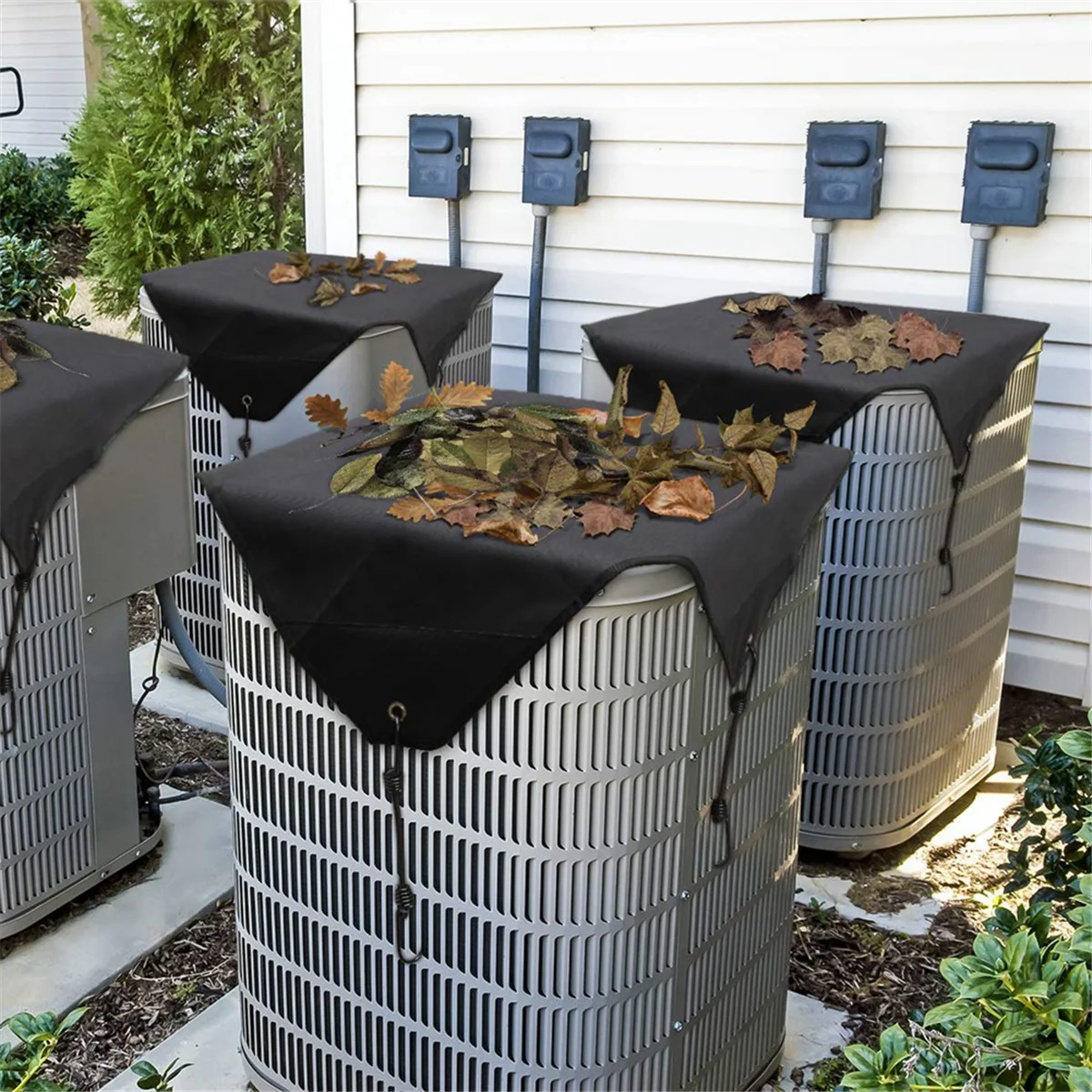 Air Conditioner Cover Outdoor Units Winter or Summer AC Defended Heavy Duty Top Air Conditioner Cover F