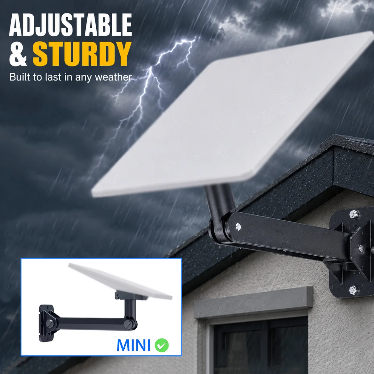 New double rotating MINI bracket WallMount outdoor aluminum alloy wall-mounted adjustable 180 ° bracket