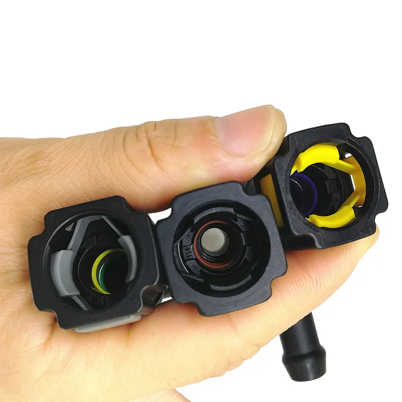 10mm D10 Fuel line quick connector fuel quick fittings female connector of 180 90 degree with double button 2 pcs a lot
