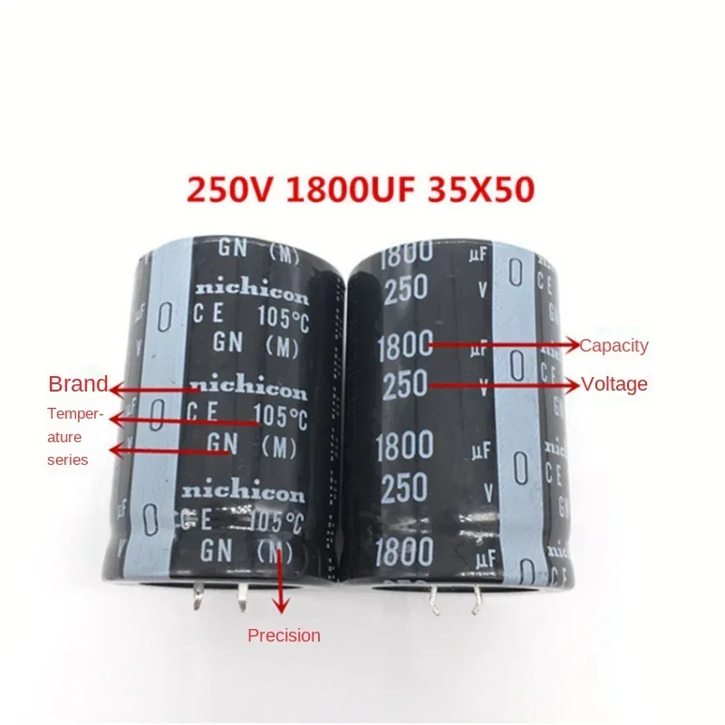 AMSS (1PCS)250V1800UF 35X50 nichicon electrolytic capacitor 1800UF 250V 35 * 50