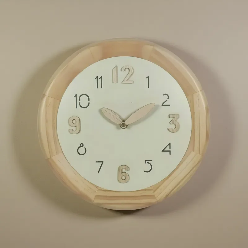 for Simple European Style Solid Wood Wall Clock Living Room Bedroom Silent Clock Modern Home Decoration Wooden Creative Clock