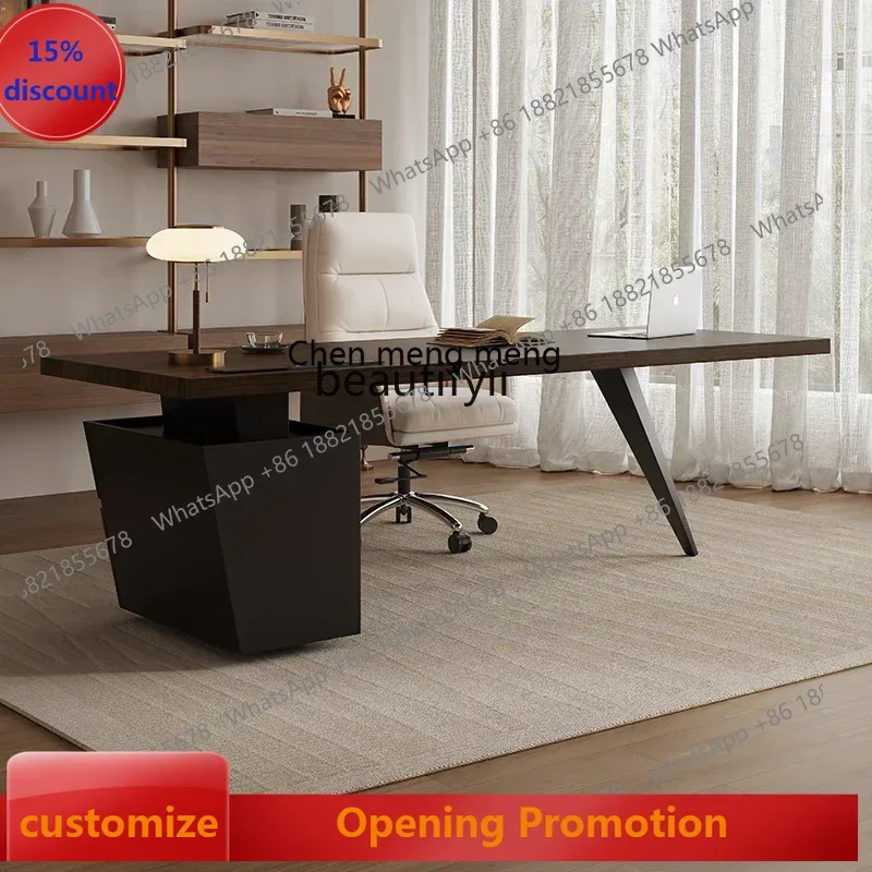 

ss7486 Desk Italian boss office simple home study computer desk New Light Luxury