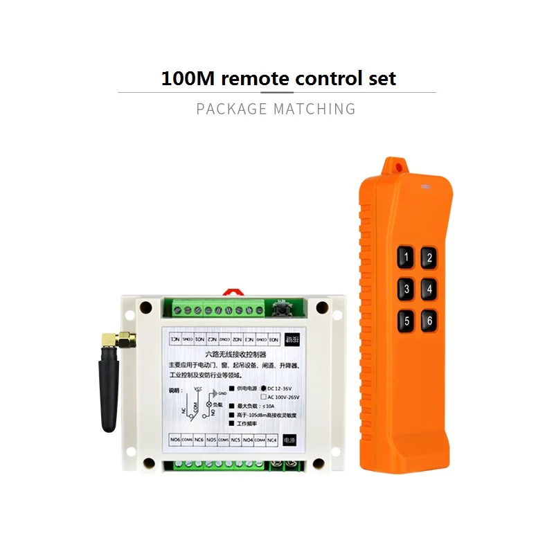 4CH 433MHz DC12V 24V 36V 10A Relay Switch Wireless Remote Control system RF Receiver Transmitter Electric door Moto Smart home