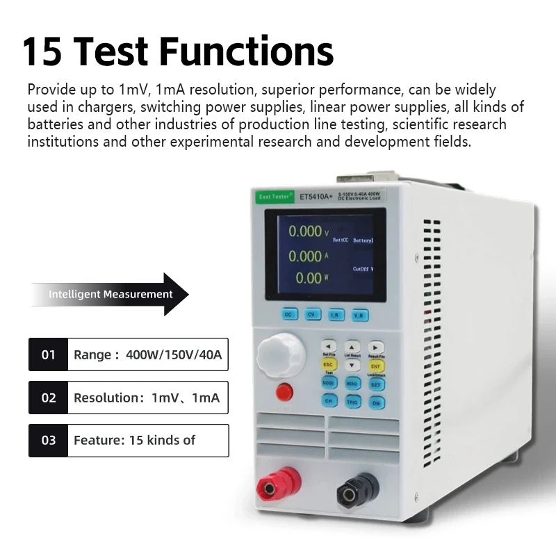 Obciążenie Tester baterii interfejs Tester pojemności 400W pojedynczy podwójny kanał USB DC analizator zasilania moc baterii litowej