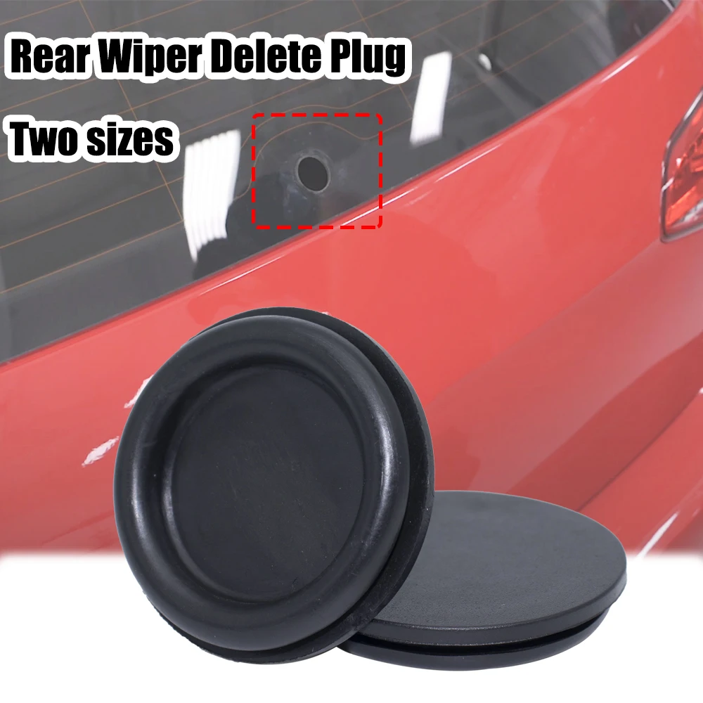 Car Rear Windscreen Wiper Blade Delete Bung Grommet Rocker Plug Cap Car Waterproof Block Off Tailgate Wiper Arm Black 28MM 37MM