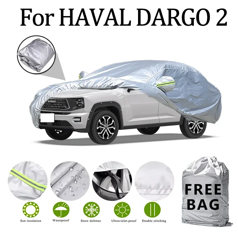 

For HAVAL DARGO 2 Car Cover Outdoor Protection Covers Snow Sunshade Waterproof Dustproof Exterior UV Car Accessories