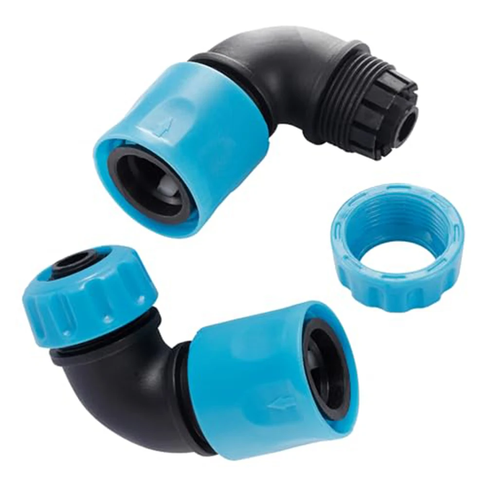 2 Pcs Elbow Quick Connectors For Garden Irrigation & Car Wash 1/2(12.5mm) Hose Watering & Irrigation Garden Water Timers