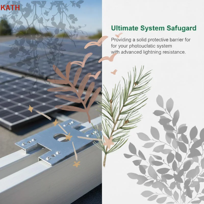 10Pcs Solar Panel Grounding Clip: Washer Spacer 28x50mm Photovoltaic Conductive Sheet Puncture