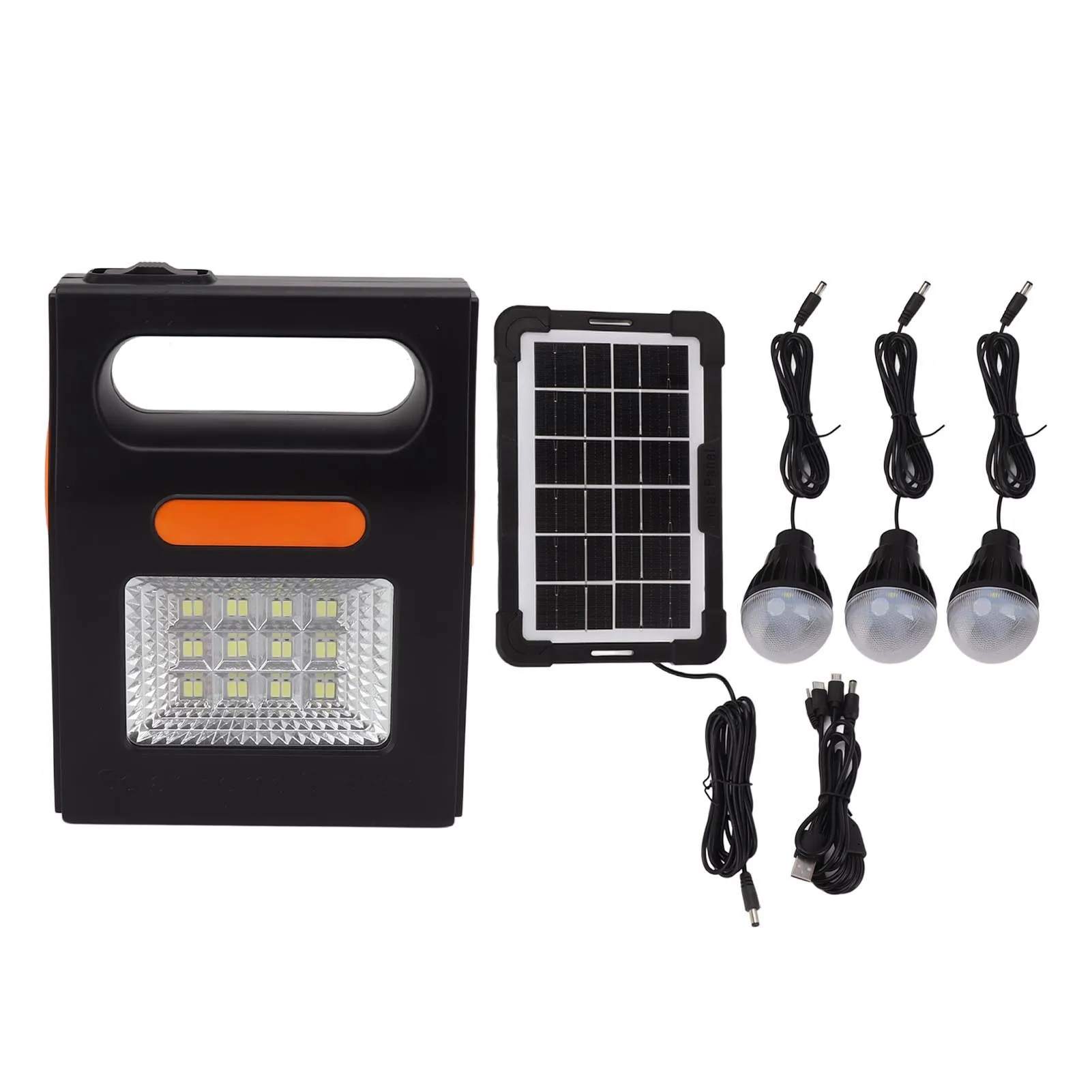 Solar Panel Generator Lighting System Cable 5000mah Solar Generator Lighting System Solar Panel LED Light for Night Fishing