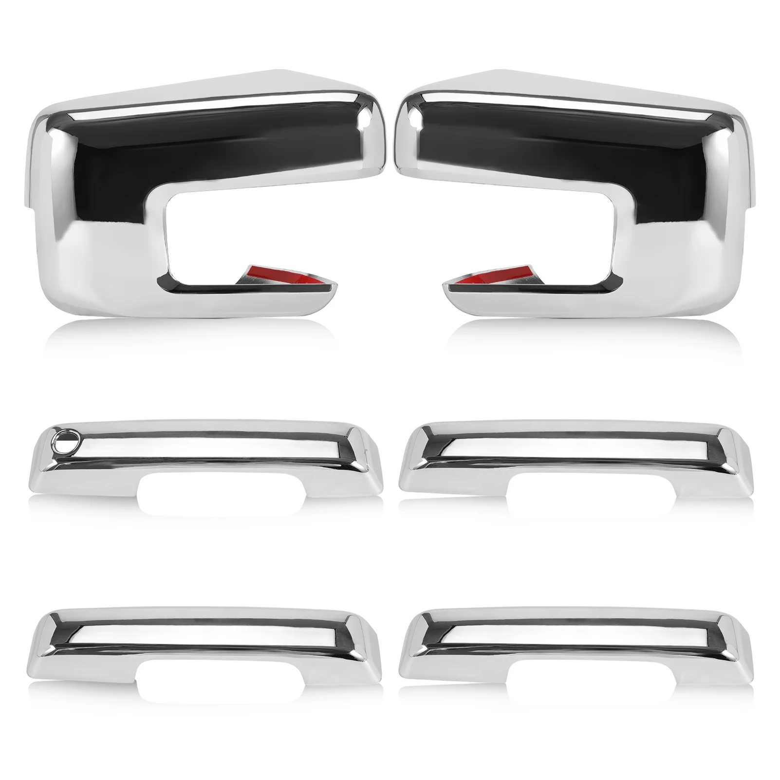 

Chrome Mirror Caps Door Handle Rearview Mirror Covers for Ford F150 2021 2022 2023 2024 2025
