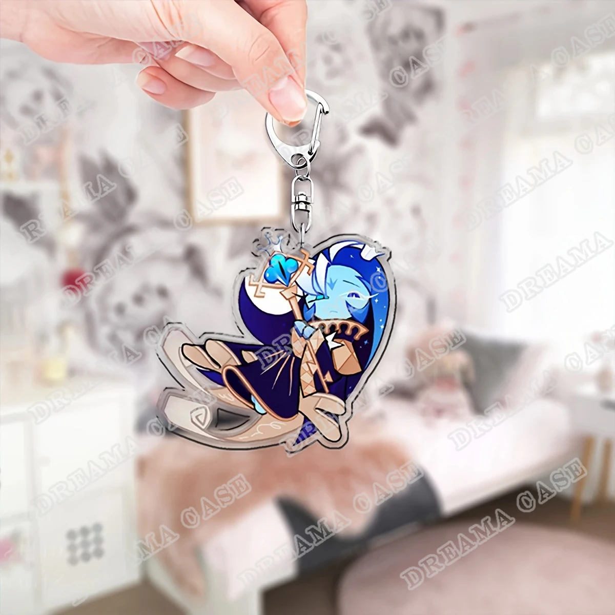 Adorable Cartoon Cookie Anime Shadow Milk Acrylic Keychains Ring for Accessories Bag Pendant Key Chain Jewelry Fan Love Gifts