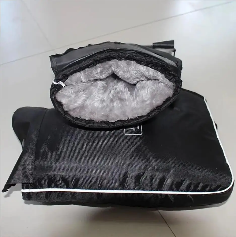 Motorcycle Scooter Thick Warm Handlebar Muff Grip Handle Bar Muff Rainproof Riding Protective Winter Warmer Thermal Cover Gloves image 6
