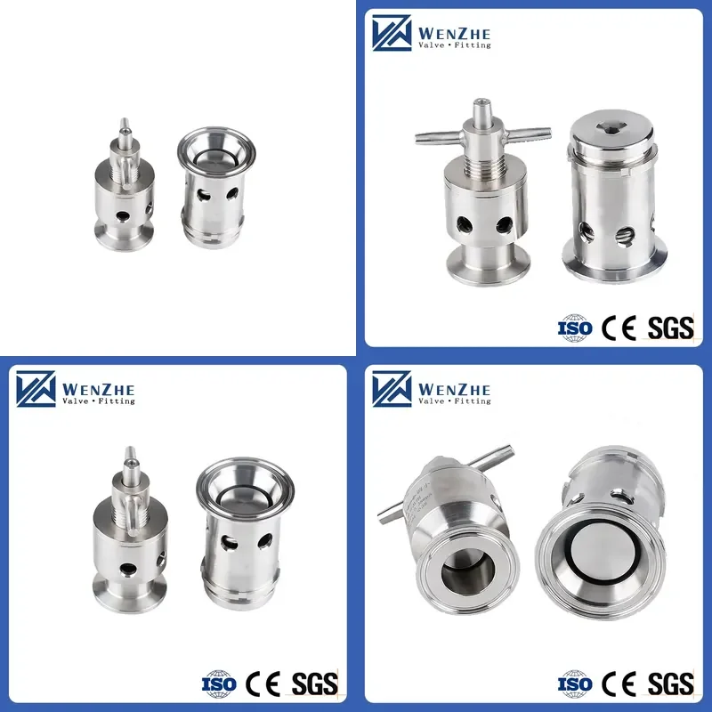 Hygienic Sanitary Food Grade SS304/SS316 Manual Adjustable Pressure Reducing Safety Relief Valve for Water 1