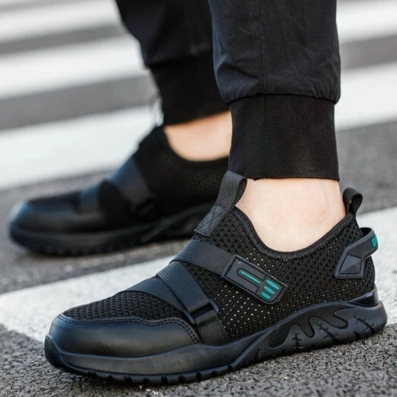 

Летняя защитная обувь, защитная обувь, дышащая рабочая обувь, противоударные рабочие ботинки для мужчин, легкие кроссовки с пластиковым носком