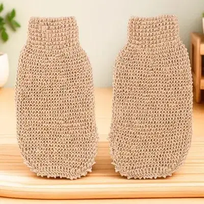 2Pcs Bath Glove Exfoliating Strong Deep Skin Scrubber Mitts Dead Skin Remover Body Scrub Gloves Spa Shower Sauna