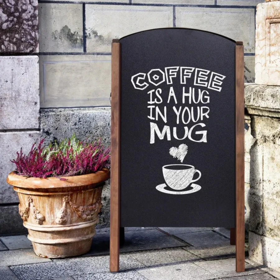 

40 Inch Wood A-Frame Sidewalk Wedding Signage Chalkboard