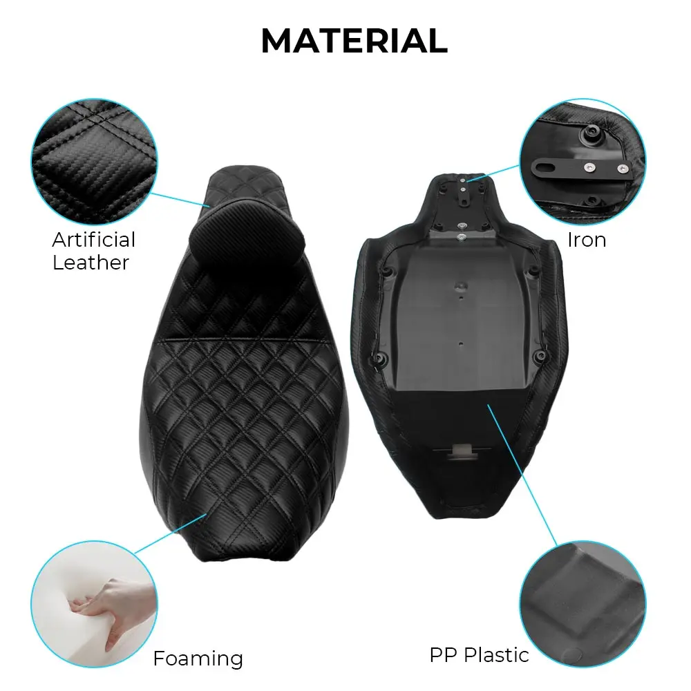 

Brand New Driver Passenger With Backrest Seat For Harley Touring Fltrxst/Se Fltrx/L Flhxst/Se Flhxu/L Flhxlse/I 2023-2026 Black