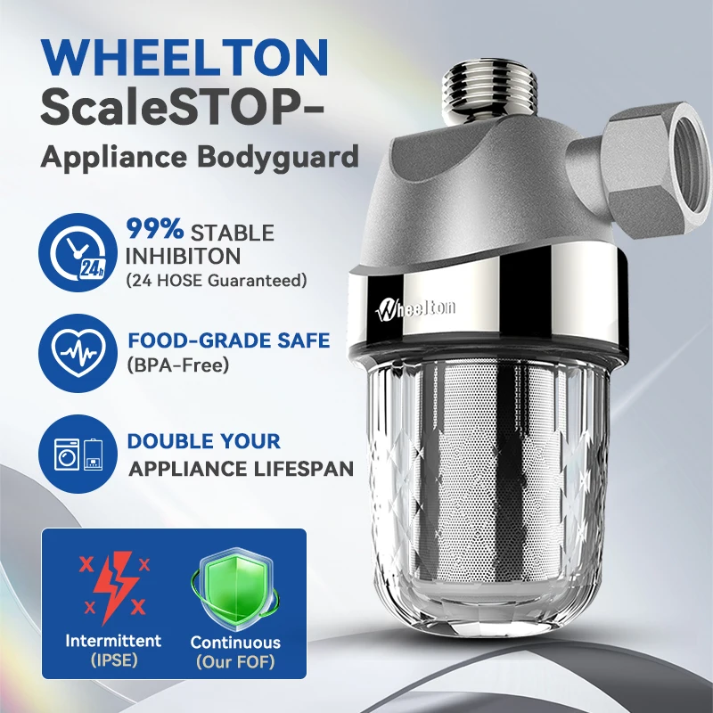 WHEELTON FOF Scale Inhibition Prefilter Water Softener Filter Anti Limescale & Hard Water for Water Heater Shower Filter