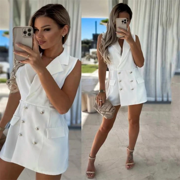 Svel Jumpsuit  Rers orts for Women High Waist Street Sle Summer 2024 ort Length Regular Thin