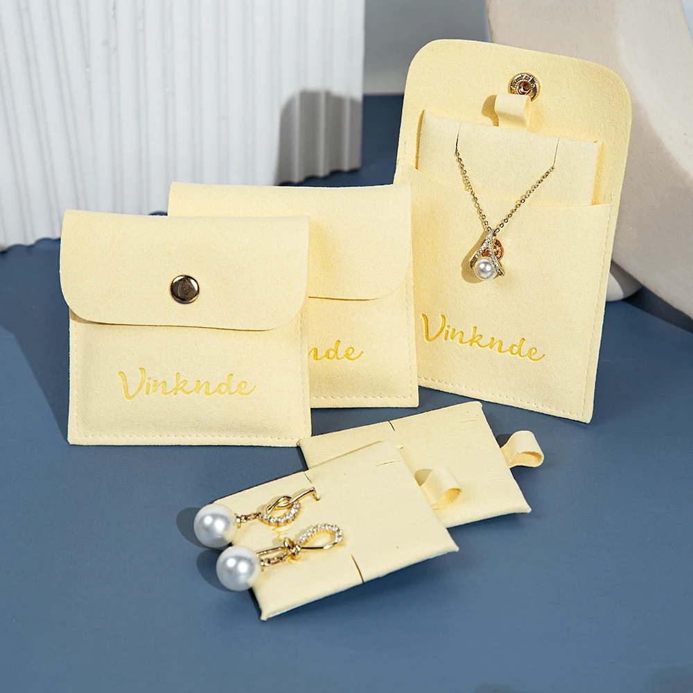 

20/50/100 компл., персонализированная сумка для ювелирных изделий, 8x8 см, микрофибра, золотая сумка на кнопках, кольцо, серьги, кулон, мешок для хранения масла, подарочные сувениры