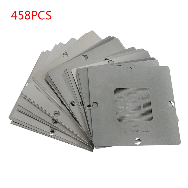 

80x80mm 458pcs BGA Stencil PCB Game CPU Reballing BGA Soldering Template Kit Welding Tool