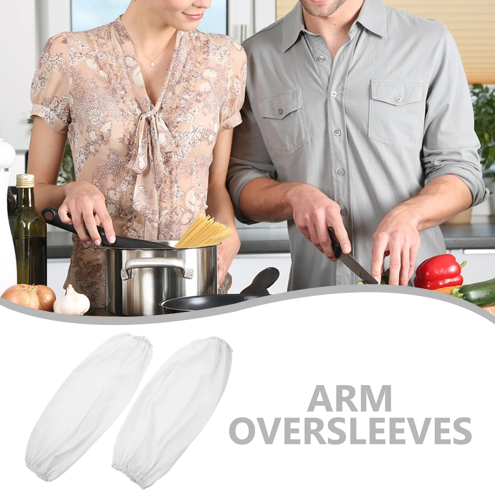 4 Pcs Waterproof Sleeve Kitchen Arm Oversleeves Oil Proof Reusable Cooking Cleaning Restaurant Gardening House Working