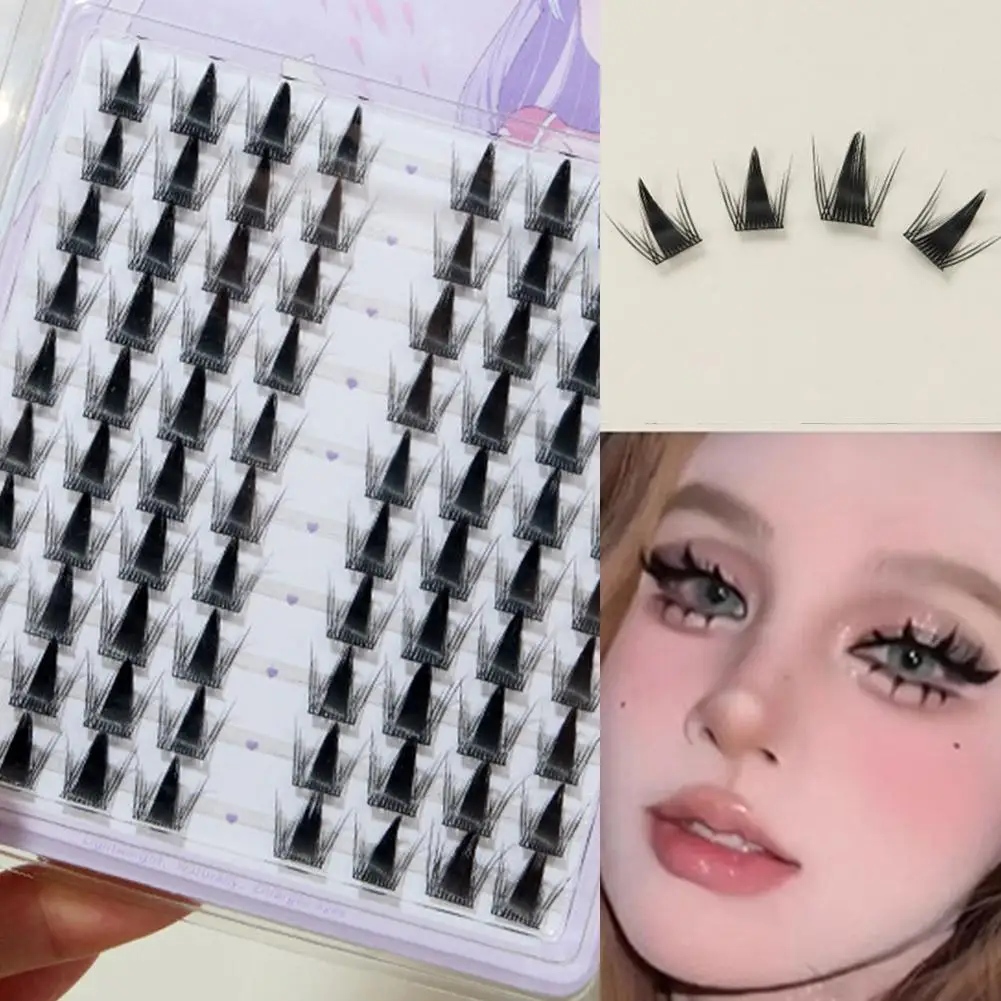 Naturalne, realistyczne, gęste, pojedyncze kępki sztucznych rzęs, duża ilość, naturalne rzęsy w stylu manga, przedłużanie rzęs, narzędzie do makijażu.