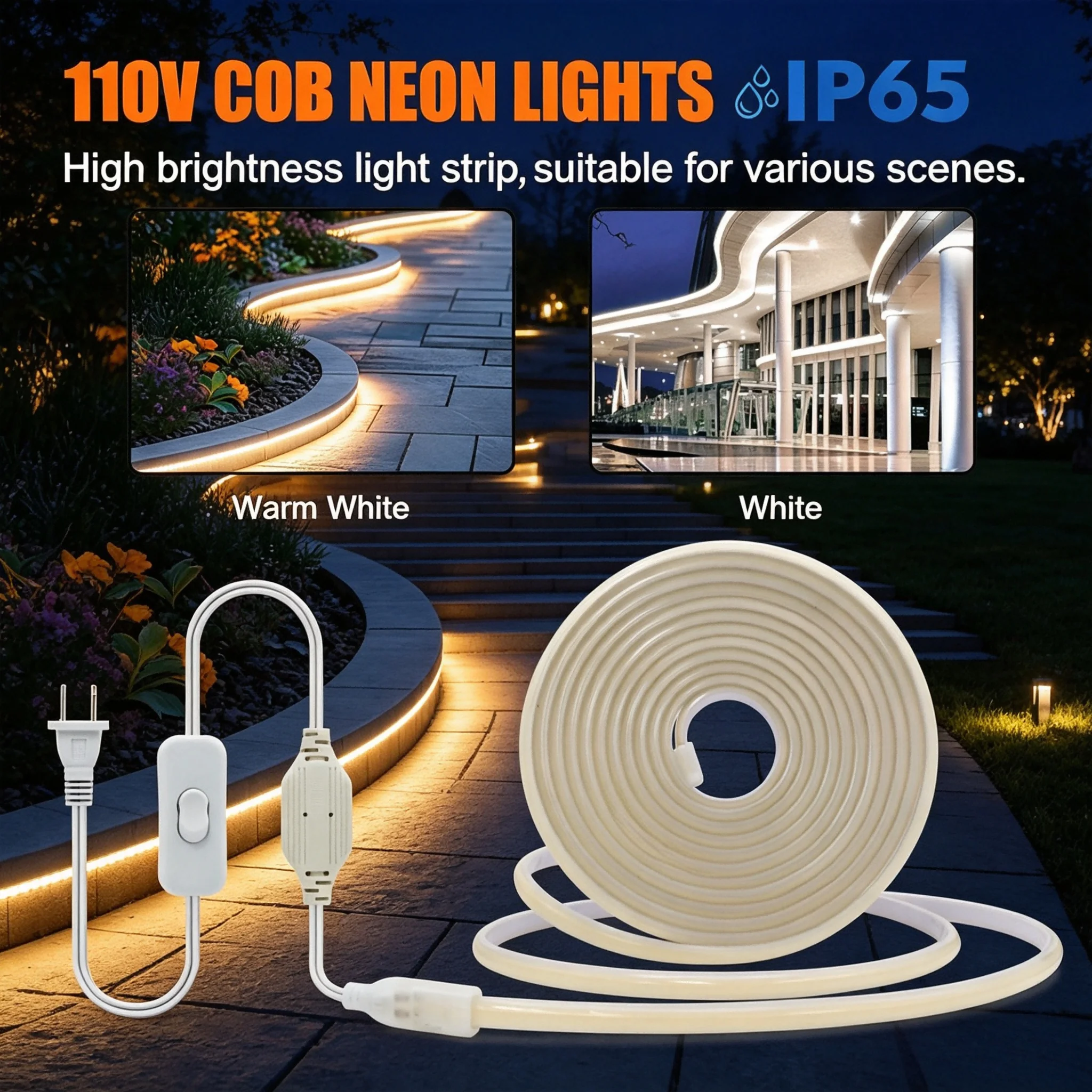 luz-neon-a-prova-d'Agua-com-plugue-padrao-americano-110v-contas-de-luz-de-alta-densidade-com-alta-luminosidade-e-iluminacao-cob-suave-A-prova-d'Agua-para-uso-externo-pode-ser-cortada-em-secoes-de-3m-a-20m-adequada-para-acampamento-ao-ar-livre-patio-uso-interno