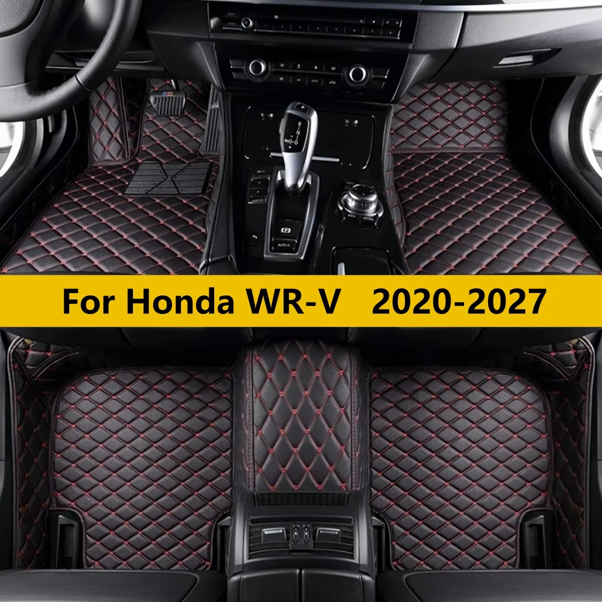 

Custom Leather Car Floor Mat For Honda WR-V 2020 2021 2022 2023 2024 2025 2026 2027 Auto Carpets Foot Coche Accessories