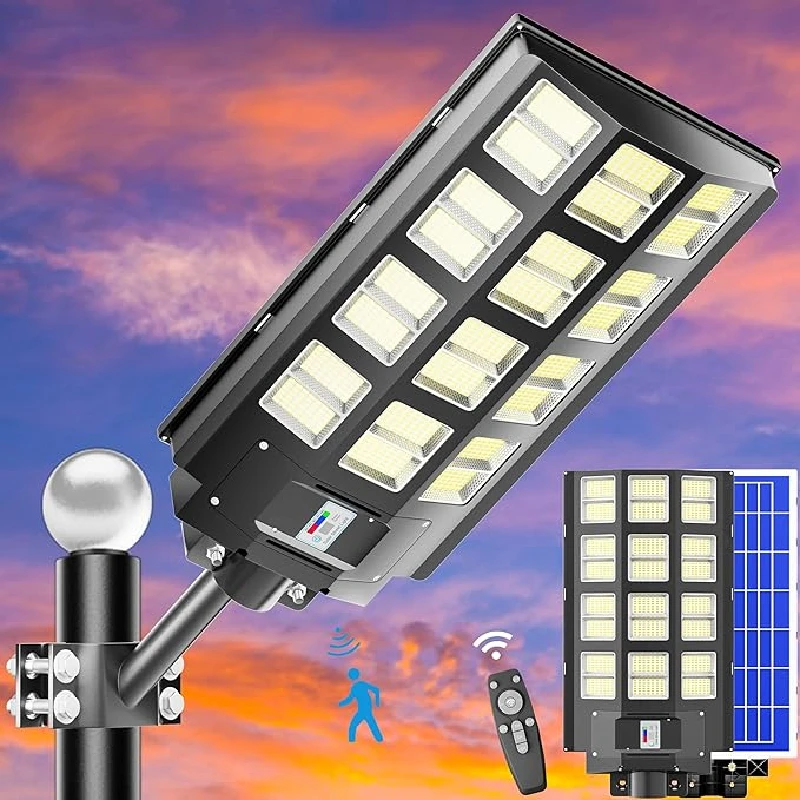 

Солнечная лампа K-Style Премиум Солнечный уличный фонарь 8000 Вт 360000LM Супер яркий Всепогодный IP67 Автоматический датчик Элегантное освещение сада