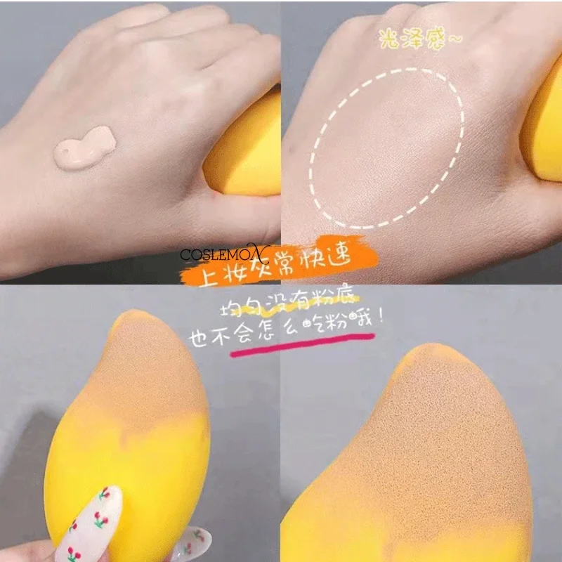 Mango Shape Soft Makeup Cushion Sponge Face Beauty Cosmetic Powder Puff for Foundation Concealer Cream Make Up Egg Blender Tools