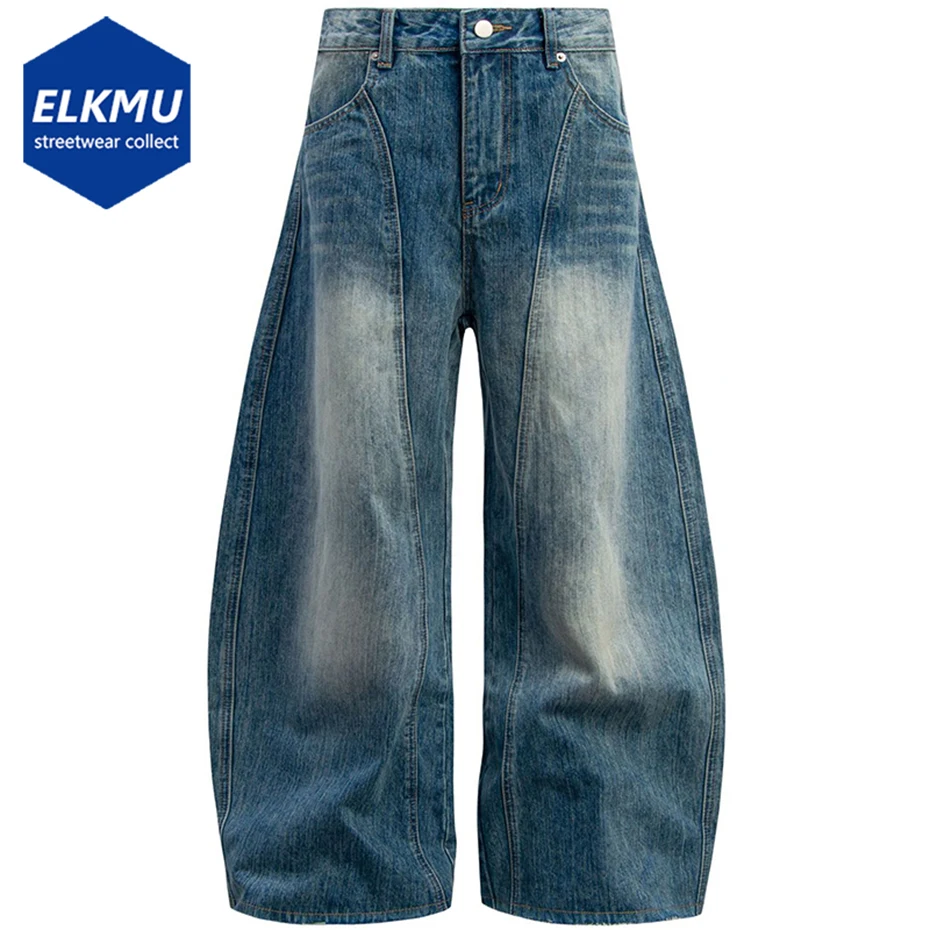 

Streetwear Hip Hop Baggy Jeans Blue Loose Wide Leg Denim Pants Harajuku Oversized Y2K Jeans Trousers Unisex
