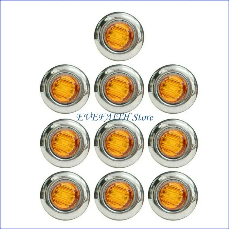 124B LED الجانب ماركر ضوء 3/4 "الجبهة الخلفية أضواء مؤشر الجانب بدوره مصباح إشارة مقاوم للماء لمقطورة الشاحنة #3