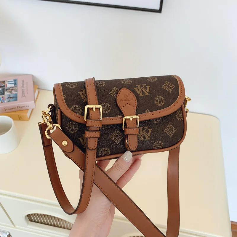 

Printed small square bag - a trendy ladies shoulder bag or crossbody bag with a soft texture
