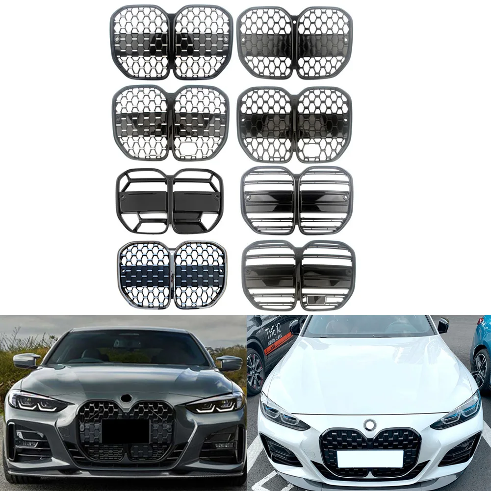 

Front Kindey Grille Grill For BMW 4 Series G22 G23 430i M440i Coupe 2021~2024