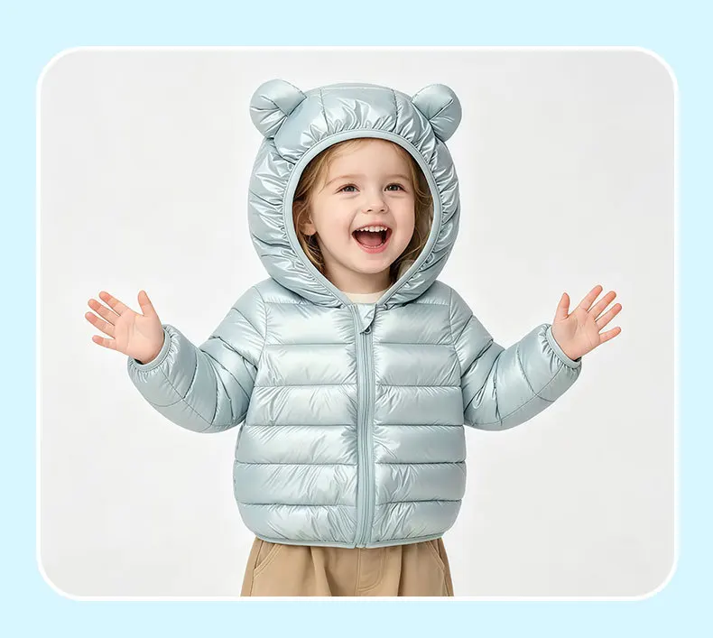 Neue Herbst- und Winter-Baumwolljacken für Jungen und Mädchen, Kinder-Oberbekleidung für Kleinkinder, dünne und leichte, warme Oberbekleidung. – Detail 5