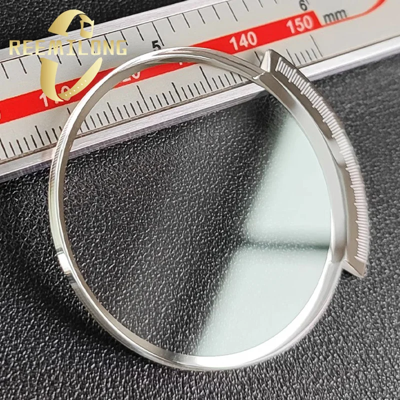 Watch lens for Diesel DZ4203 DZ4214 Mineral matter High transmittance Silver border fan-shaped watch crystal mirror glass