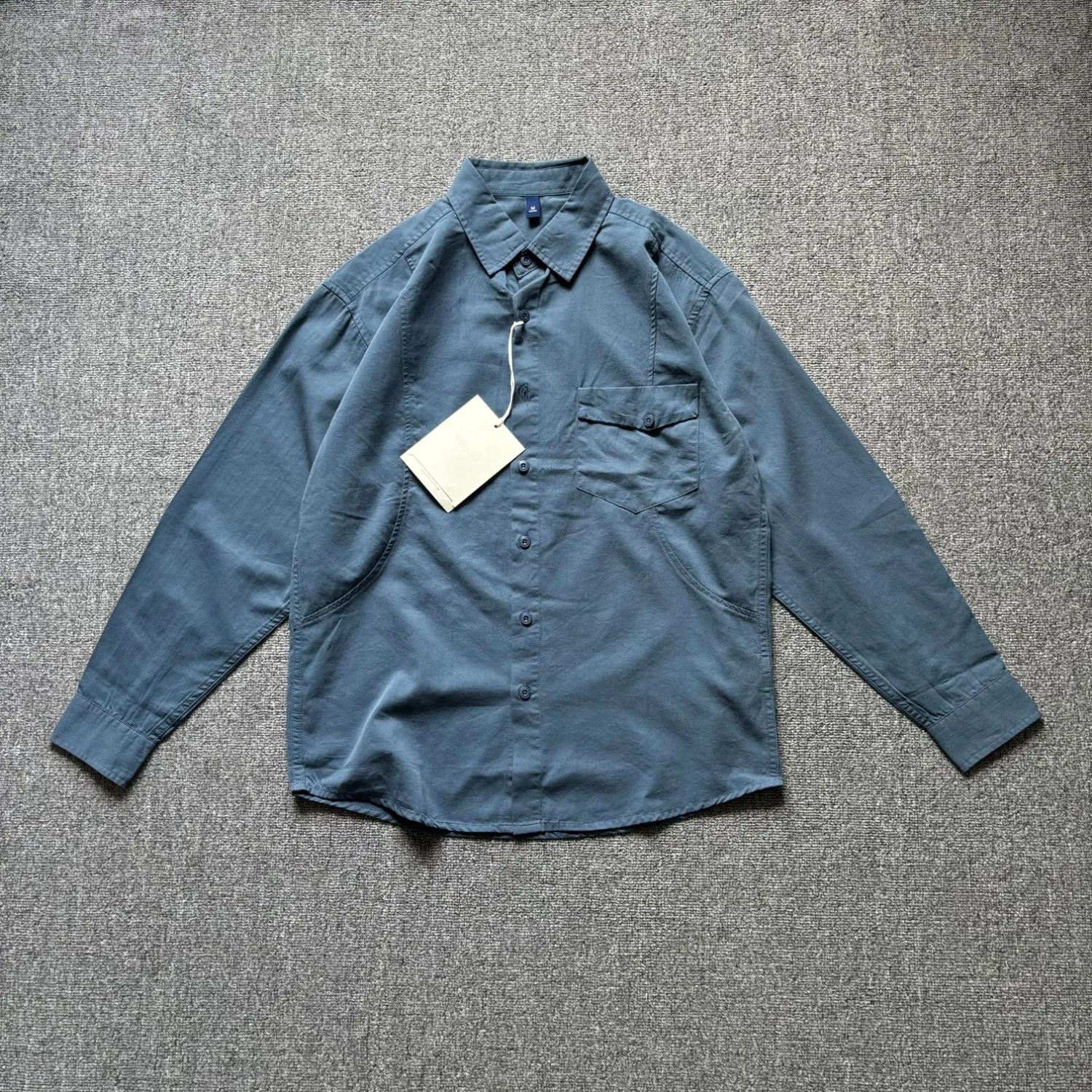 Autumn new retro long-sleeved casual shirt men's Lyocell light luxury minimalist style shirt