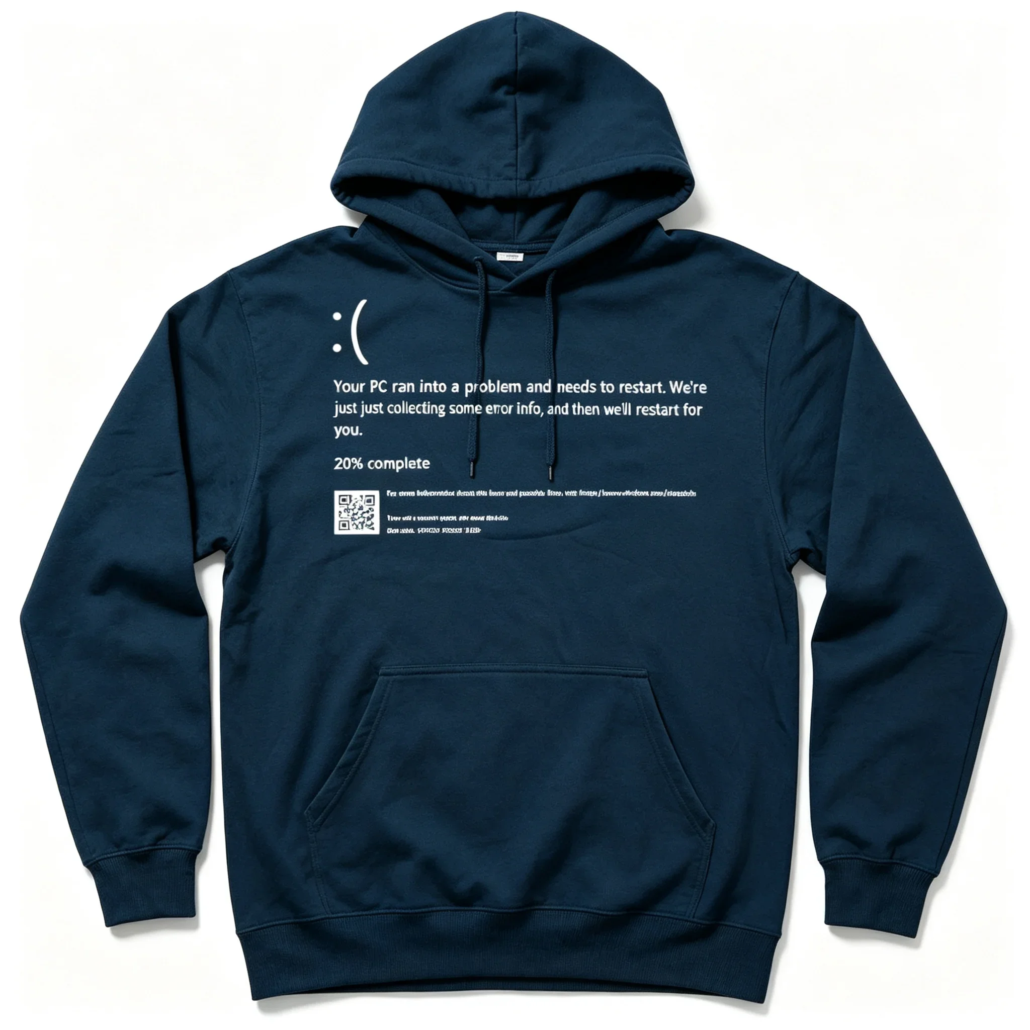 Best-seling Men Halloween Geek Hoodie Funny Computer Error ScreenPrint Sweatshirt Casual Street Style LongSleeve Hooded Pullover
