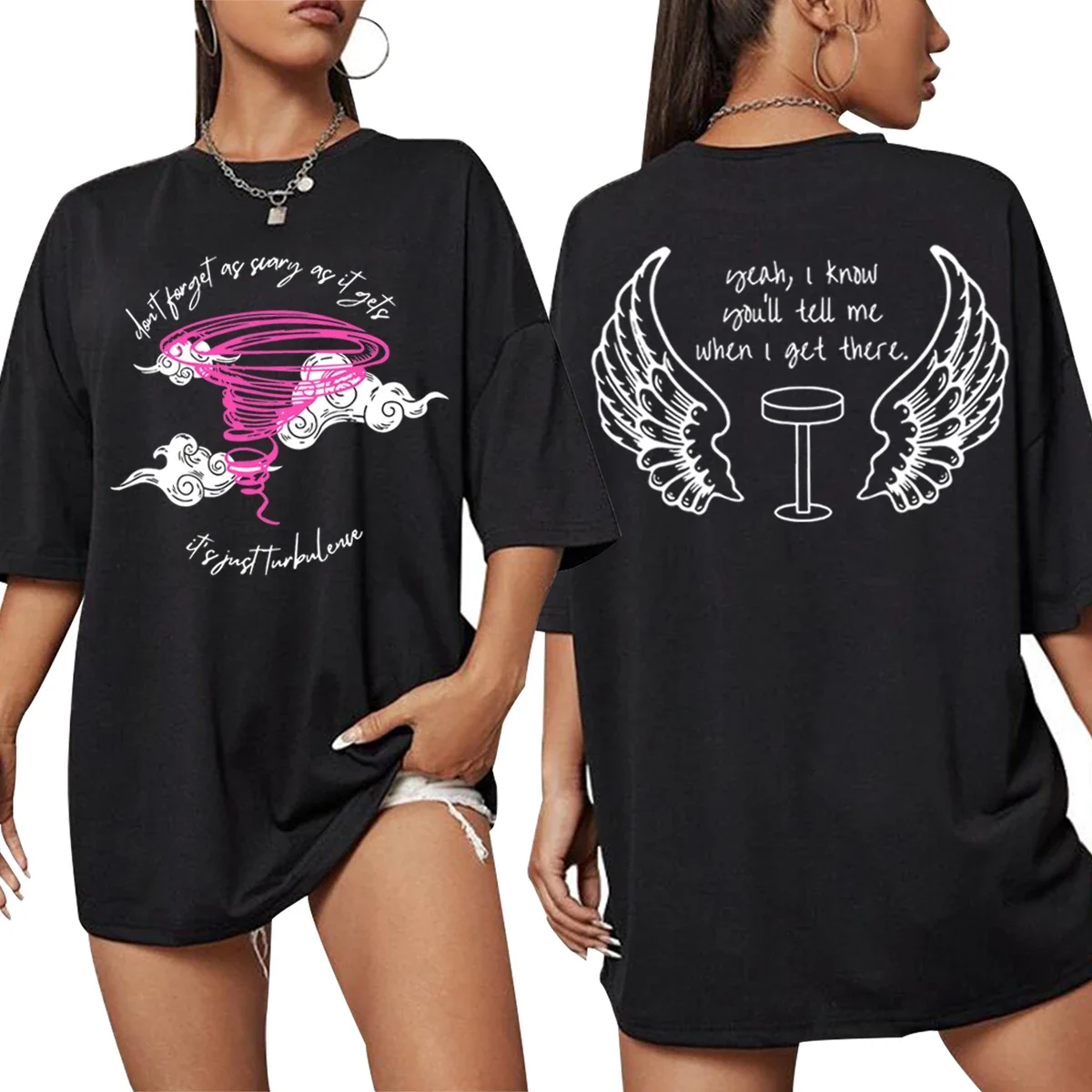 2024 Rapper P!nk Pink Singer Oversized T-shirt Unisex Hip Hop High Quality Clothing Summer Carnival Tour Merchandise Streetwear