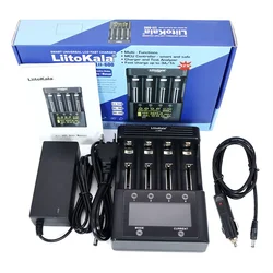 LiitoKala Lii-600 Lii-S12 18650 Battery Charger for 1.2V 3.7V 14500 18350 18500 21700 25500 26650 AA AAA NiMH Lithium Battery