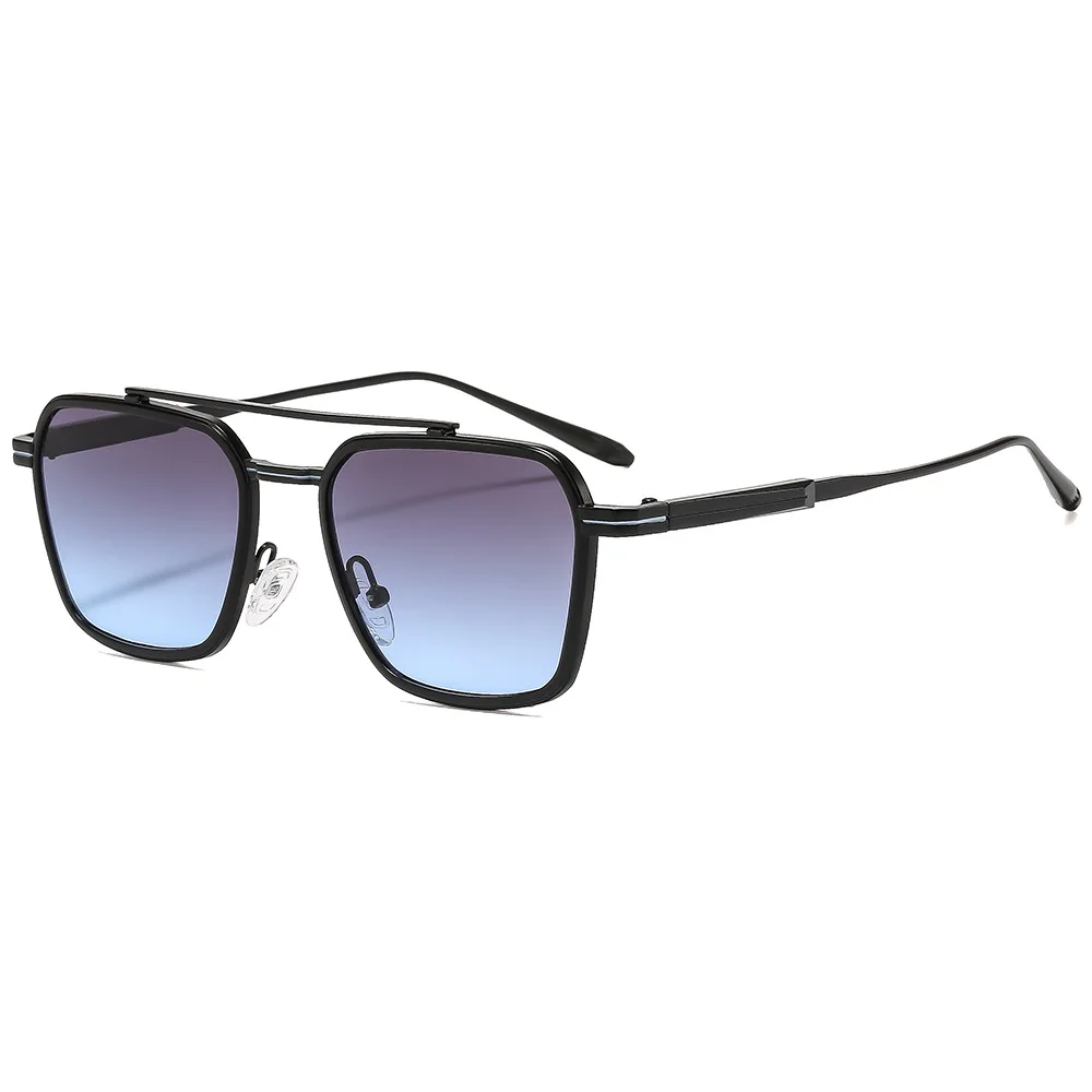 

New Retro Double Beam Women Sunglasses Y2K Personality Brand Gradient Thin Frame Design Luxury Men Versatile Glasses UV400