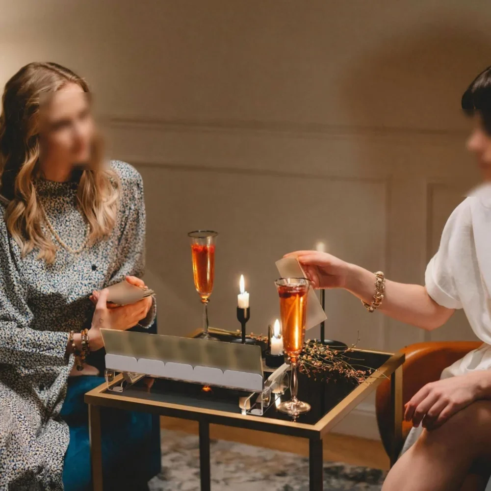 

Портативная акриловая подставка для карт Таро, элегантная подставка для игровых карт, прозрачная настольная подставка для хранения, игровые аксессуары