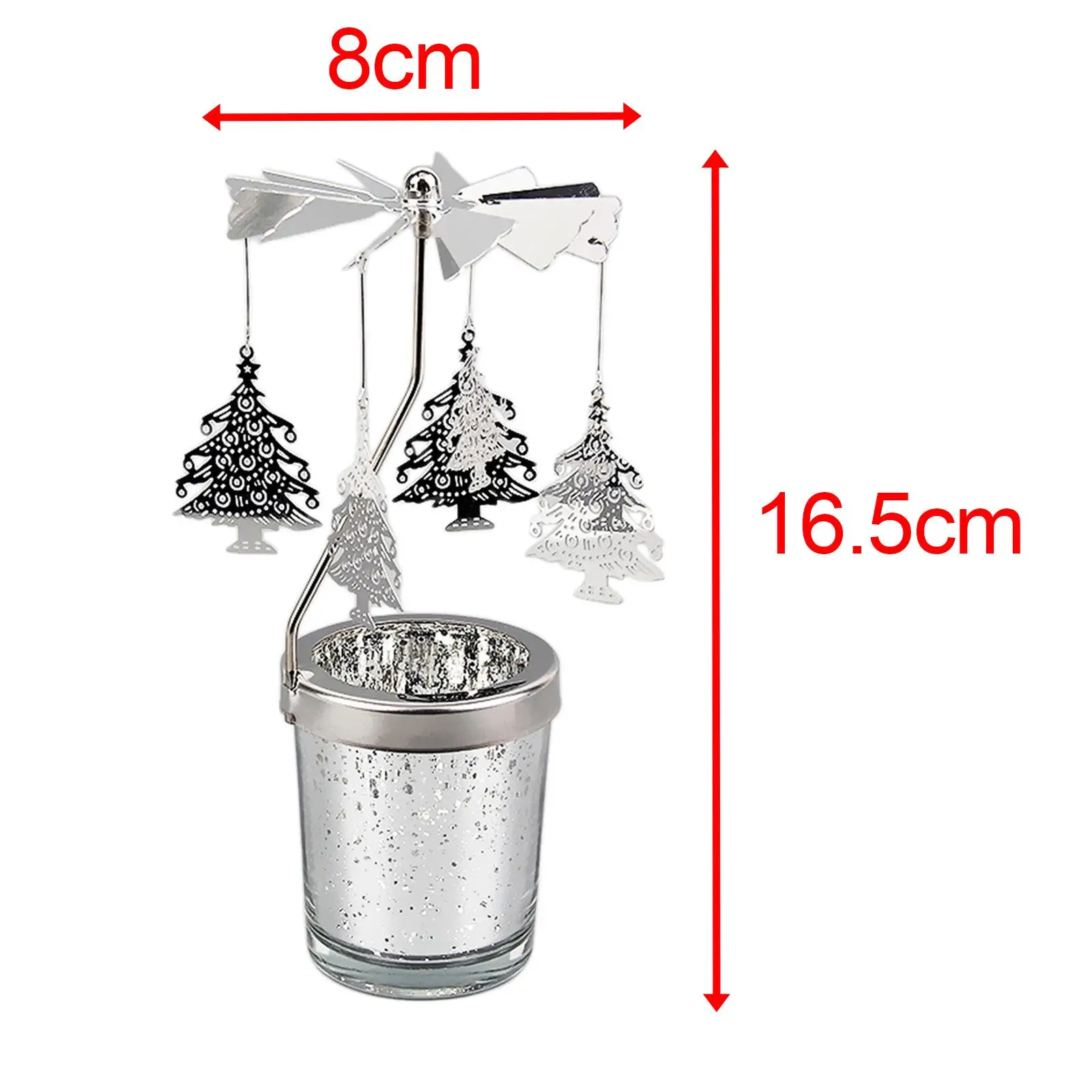 Spinning Candle Tray Metal Rotating Holder Carousel Tea Light Centerpiece for Home Wedding Xmas Decor