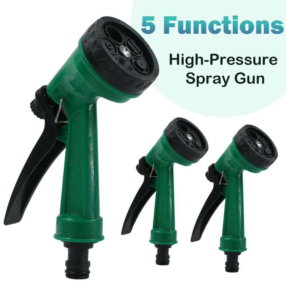 Watering Gun High Pressure 5 Modes Multi-Function Irrigation Sprayer Lawn Sprinklers Handheld Tools Adjustable Garden watering