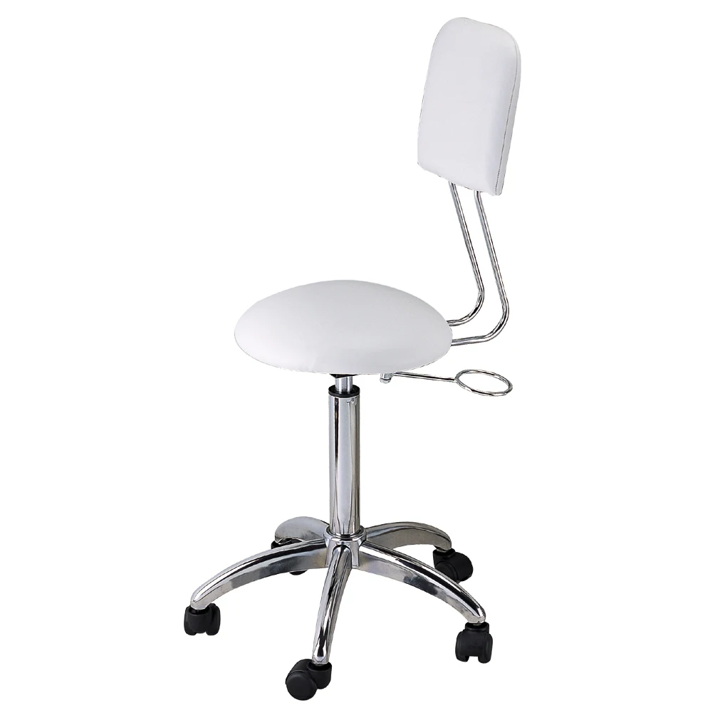 

Barber’s stool, height-adjustable swivel nail technician’s chair, 5-wheel beauty chair with backrest