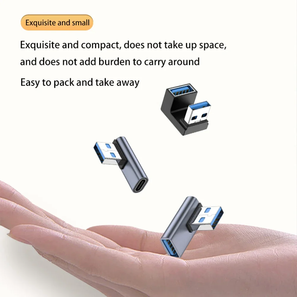90/180 Degree Elbow C Adapter Type C OTG to USB Converter U Shape USB-C 3.0 Connector for Android Computer Phone Tablet Adapter