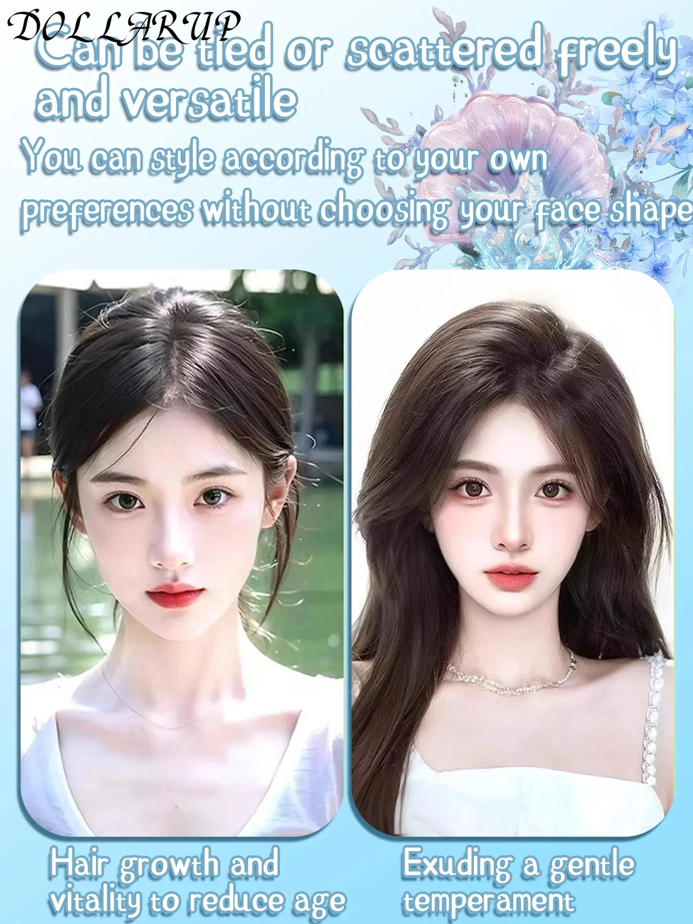 JKL كليب في شعر الطفل الهواء بانج شعر بشري طبيعي الانفجارات الجانبية حافة غير مرئية استبدال هامش الجبين شعري للنساء #3