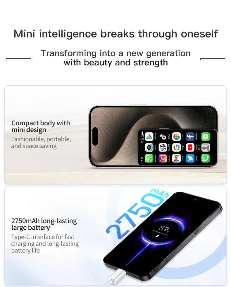 SERVO 17SE Mini Cute 4G Smartphone Android 8.1 16GB ROM 2 SIM Standby HD Camera GPS OTG Bluetooth Play Store Small Pocket Phone